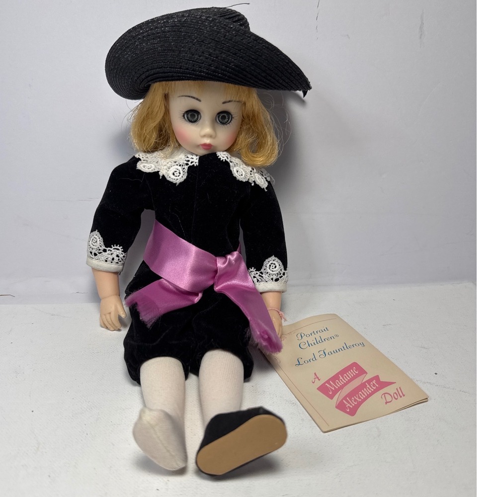Madame Alexander Doll Lord Fauntleroy Portrait Children Vintage Black Pink 11in
